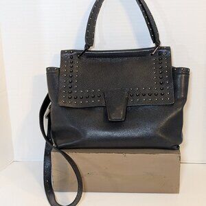 Gianni Chiarini Black Studded Leather Purse Made in Italy